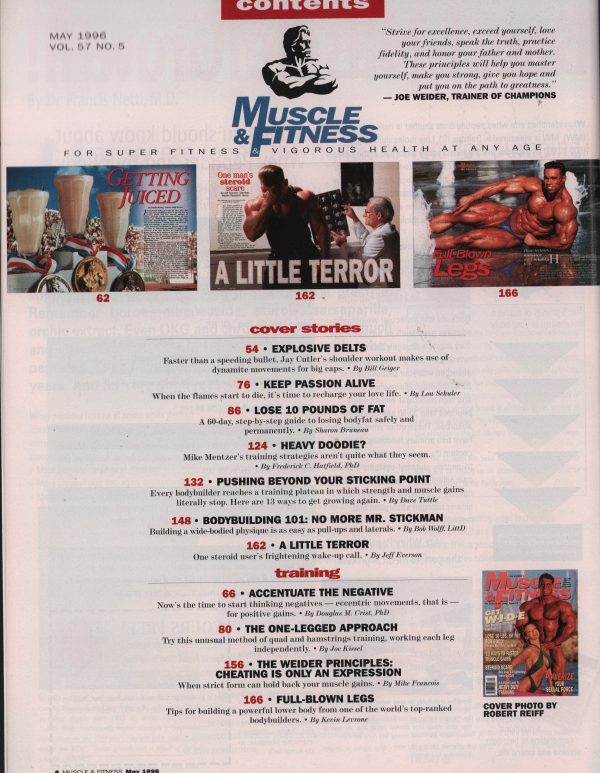 Muscle & Fitness 05/1996  Jennifer Goodwin Carol Semple Laura Bass Jay Cutler - Image 3