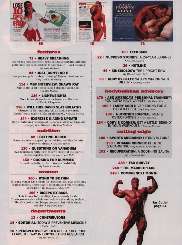 Muscle & Fitness 05/1996  Jennifer Goodwin Carol Semple Laura Bass Jay Cutler - Image 4