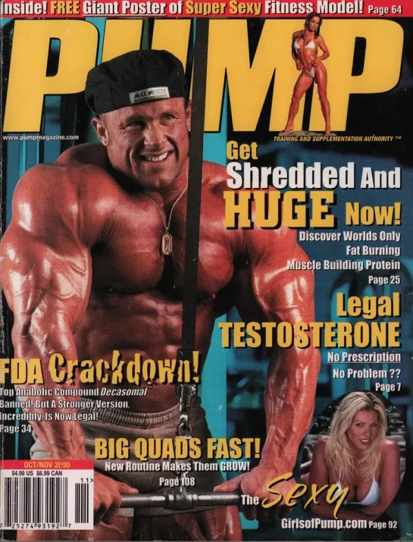 Pump Magazine 10/2000 Dana Hamm Women’s Physique Diva + 2 Huge Posters - Image 2