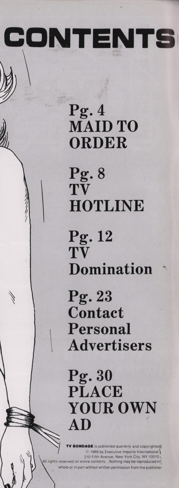 TV Bondage #4 Magazine Transgender Transvestite Bondage Fetish - Image 2