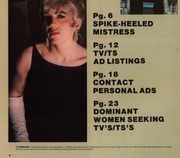 TV Bondage #3 Magazine Transgender Transvestite Strong Dominatrix Bondage - Image 2