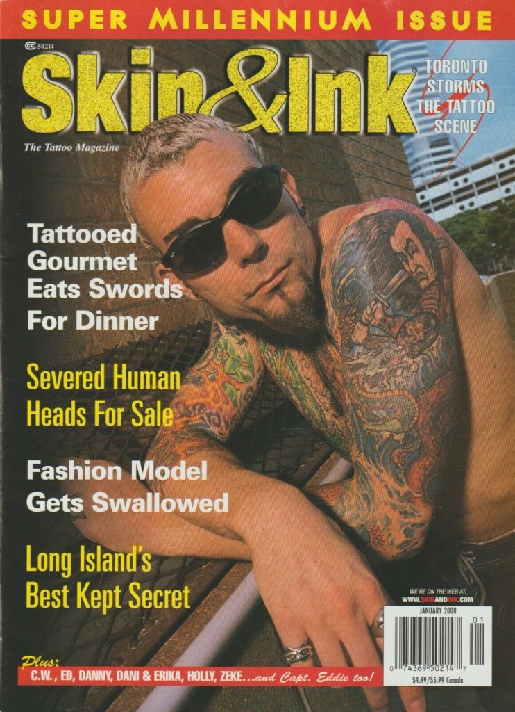 Ink Magazine Skin & Ink Tattoo Millennium Magazine January 2000 Holly Tuesday Paul ...