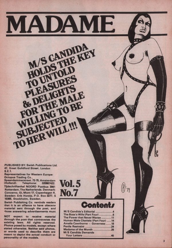 Madame in a World of Fantasy Magazine Volume 5 Number 7 - Image 3