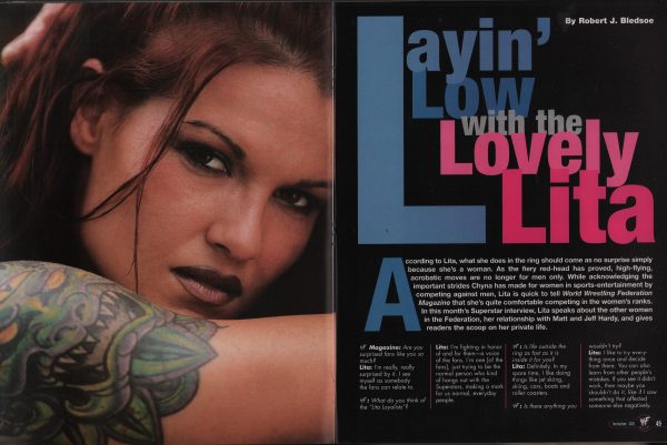 WWF Magazine 12/2000 WWE Divas Lita Poster Chris Jericho Benoit Feud - Image 4