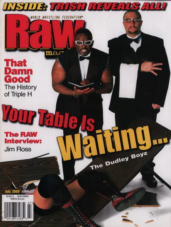 WWE Raw July 2000 Magazine Trish Stratus Strong WWF Diva Poster Dudley Boyz - Image 7