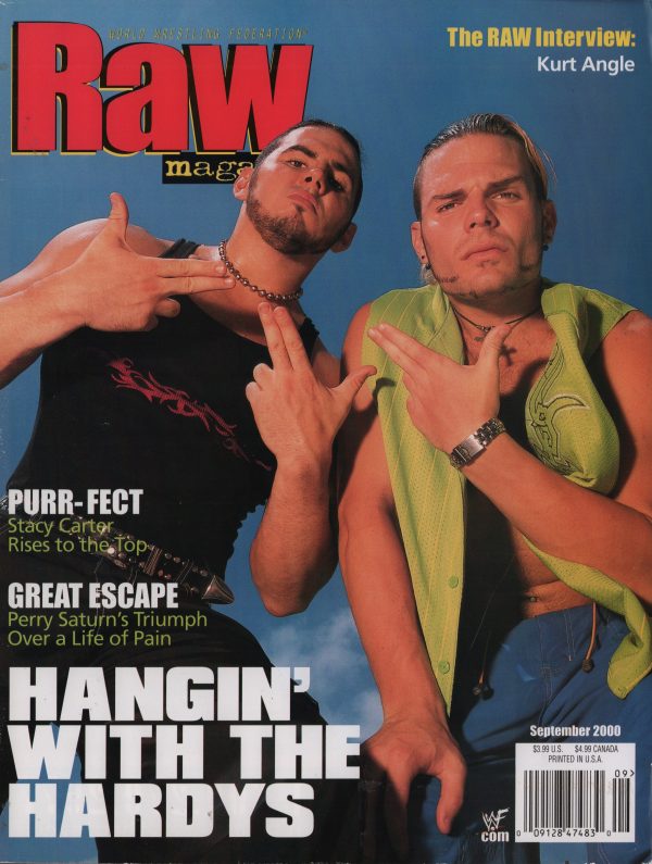 WWF Raw Magazine September 2000 Stacy Carter The Kat strong WWE Diva + Poster Rare - Image 12