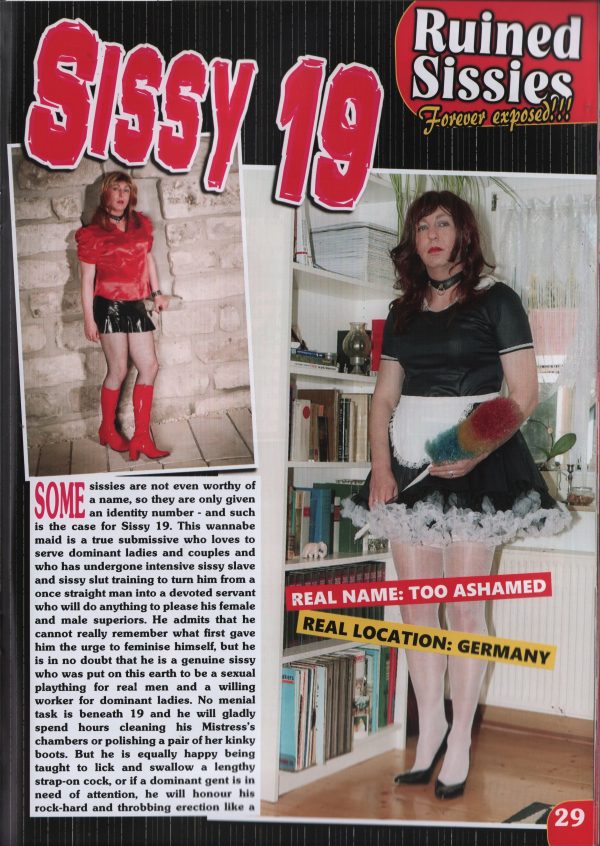 Ruined Sissies #4 Magazine Transgender Transvestite French Maid TV TS