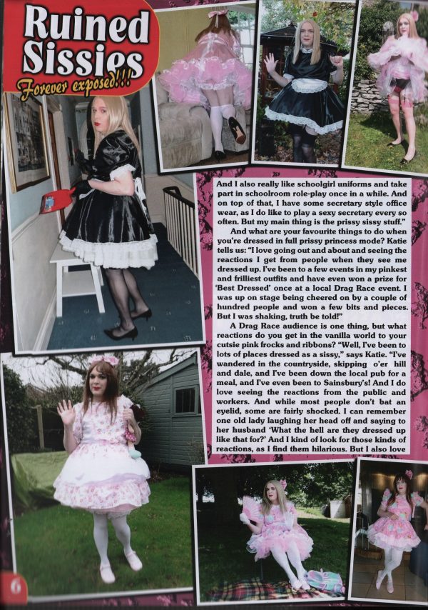 Ruined Sissies #6 Magazine Transgender Transvestite French Maid TV TS - Image 3