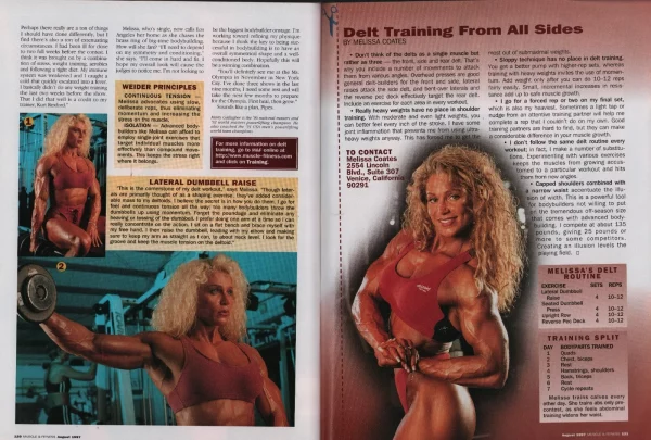 Muscle & Fitness 08/1997 Melissa Coates Meryl Ertunc Theresa Hessler Fine+ - Image 8