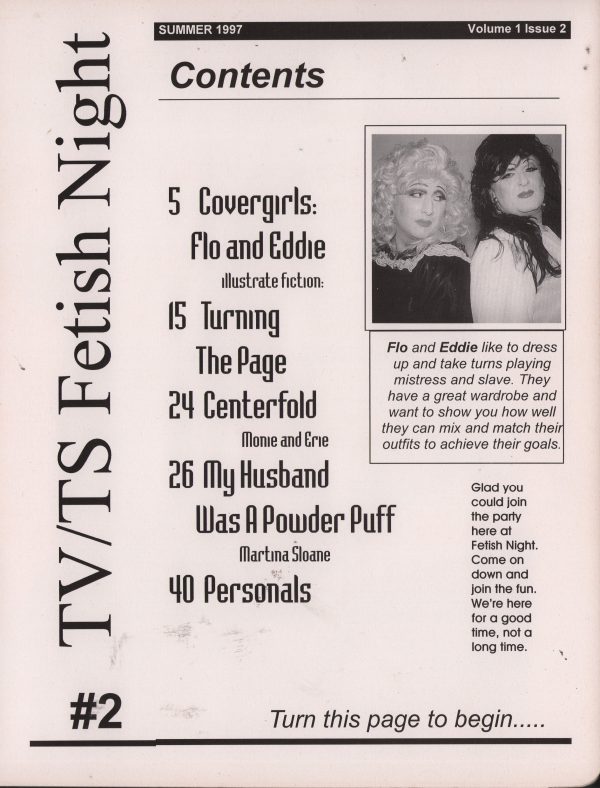 TV/TS Fetish Night #2 Magazine Transgender - Image 2
