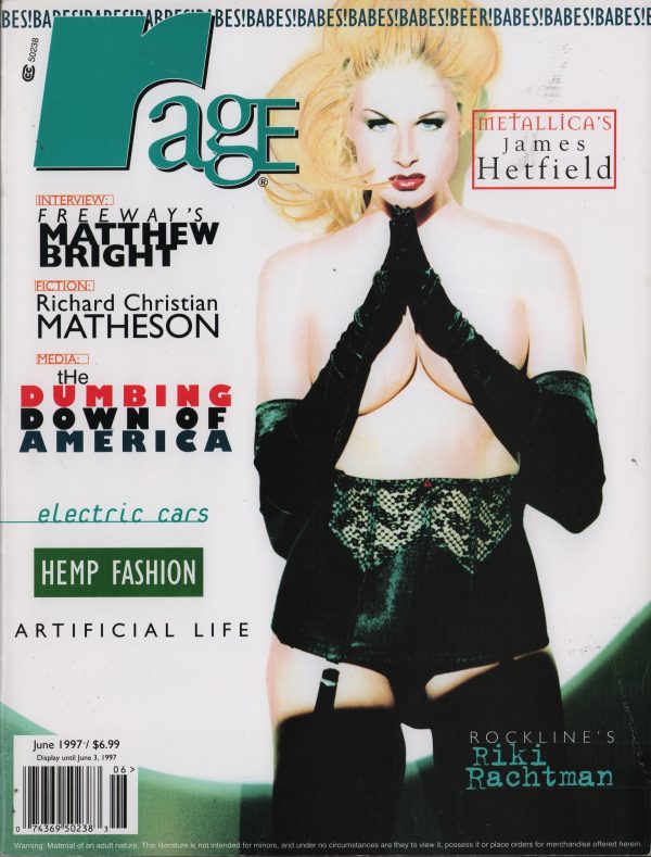 Rage Magazine June 1997 Dominatrix cover Matthew Bright Richard Christian Matheson Adult Sex