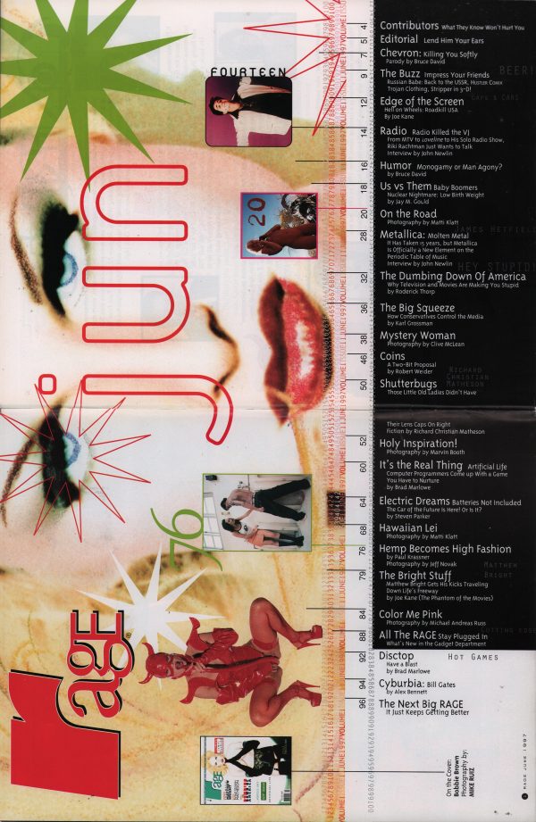 Rage Magazine June 1997 Dominatrix cover Matthew Bright Richard Christian Matheson Adult Sex - Image 2