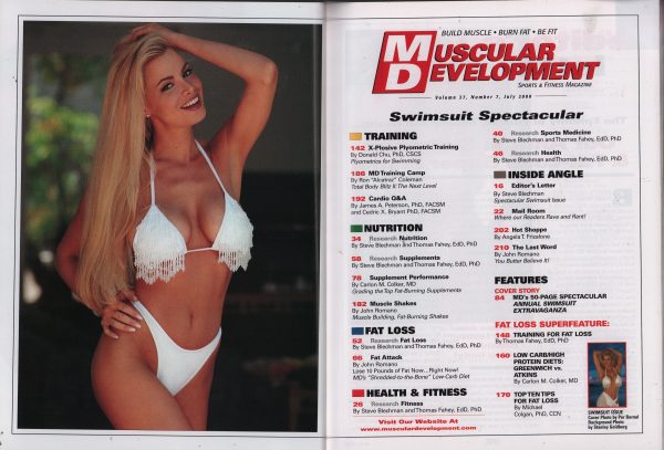 Muscular Development 07/2000 WWE Diva Torrie Wilson Michelle Sharp Monica Brandt Kiana Tom - Image 23