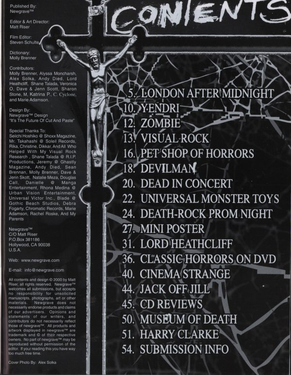 Newgrave #1 Magazine Cinema Strange Devilman London After Midnight Poster - Image 4