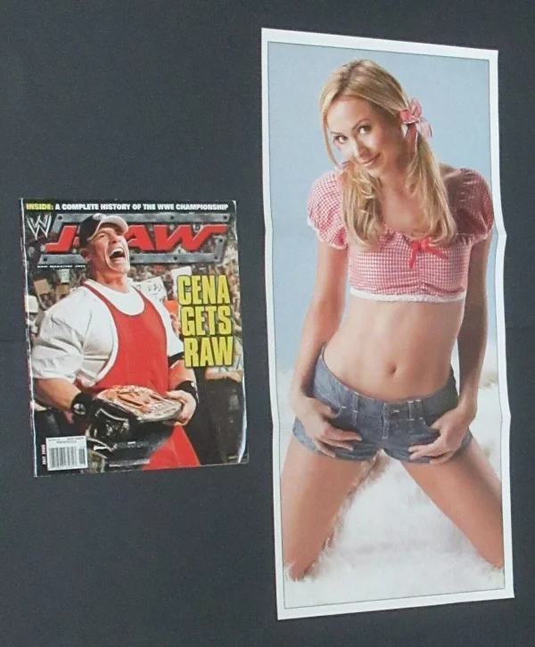 WWE RAW Magazine JULY 2005 John Cena Litta Edge + Stacy Keibler Poster & Picture