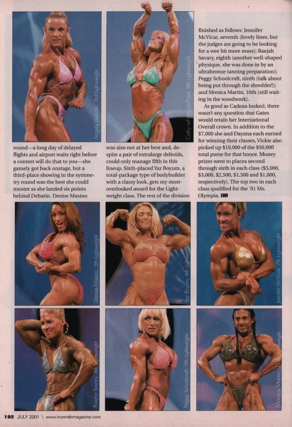 Ironman 07/2001 Magazine Chyna WWE Diva Vickle Gates Dayana Cadeau Rare - Image 11