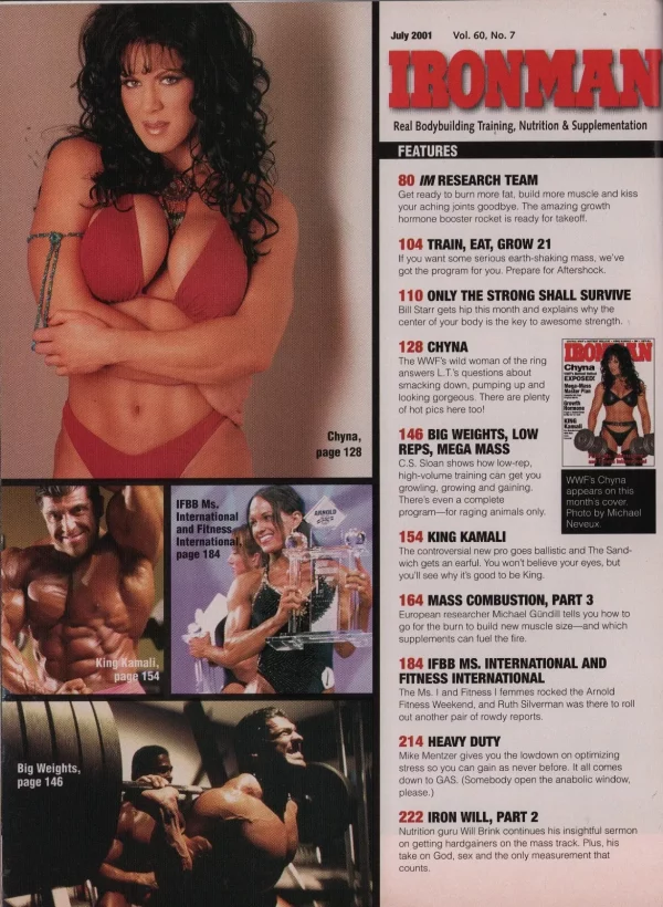 Ironman 07/2001 Magazine Chyna WWE Diva Vickle Gates Dayana Cadeau Rare - Image 14