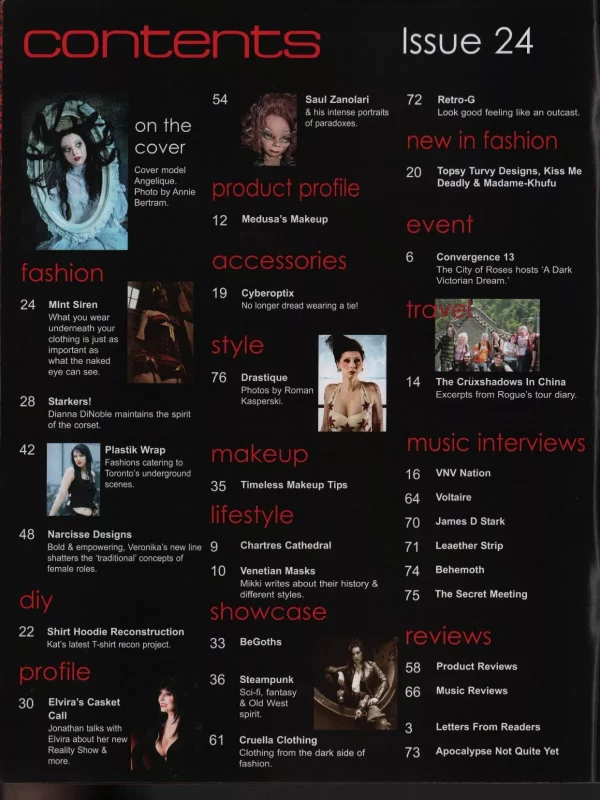 Gothic Beauty #24 VNV Nation Leaether Strip Voltair Behemoth James Stark - Image 11