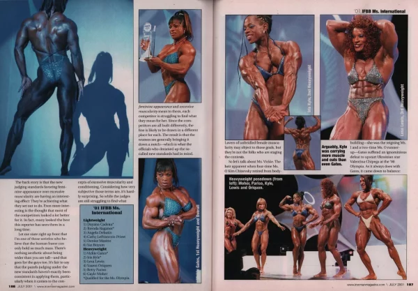 Ironman 07/2001 Magazine Chyna WWE Diva Vickle Gates Dayana Cadeau Rare - Image 8