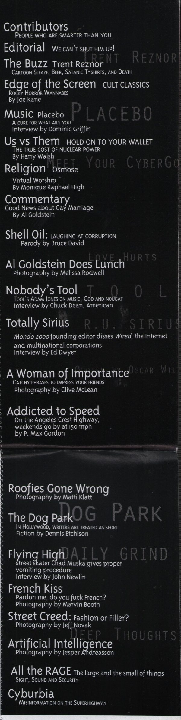 Rage Magazine March 1997 Placebo Dennis Etchison Chad Muska + Poster - Image 4