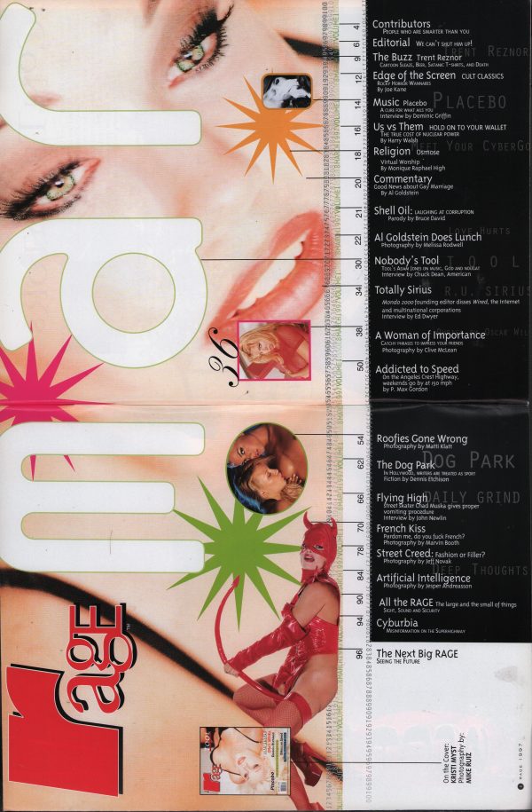 Rage Magazine March 1997 Placebo Dennis Etchison Chad Muska + Poster - Image 3