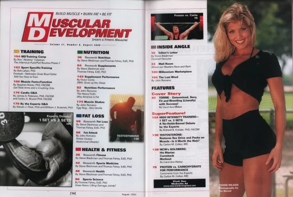 Muscular Development 08/2000 Magazine WWE Diva Torrie Wilson Rare - Image 10
