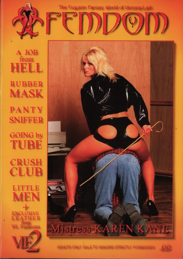 Femdom #2 Magazine Mistress Karen Kane Dominatrix Victoria Lash Rare