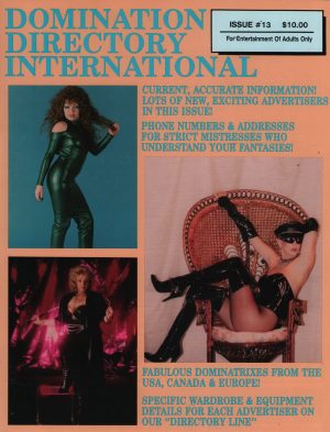 Domination Directory International #13 Gothic Dominatrix Culture